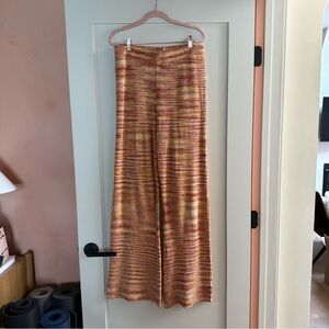 Stylish Knit Multicolor Wide Leg Pants